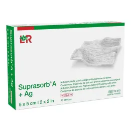 Suprasorb A + Ag Antimik.Cal.Alginate kompres 5x5 cm, 10 stk