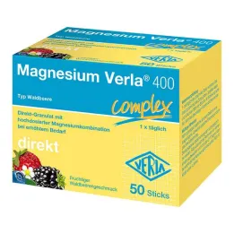 Magnesium Verla 400 Wild Berry Direct Granulat, 50 stk