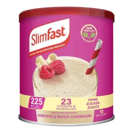 Slim Fast pulver hindbær + hvid chokolade, 365 g