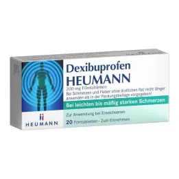 Dexibuprofen Heumann 200 mg filmovertrukne tabletter, 20 stk