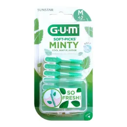 GUM SOFT-PICKS MINTY mellemstor, 40 stk