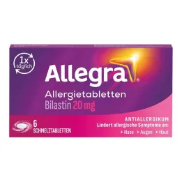 Allegra allergitabletter 20 mg smeltetabletter, 6 stk