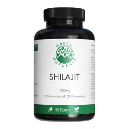 Green Naturals Shilajit 1300 mg højdosis veganske kapsler, 180 stk