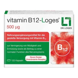 Vitamin B12-Loges 500 µg kapsler, 120 stk