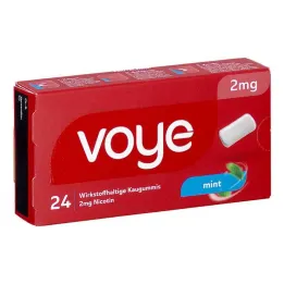 Voye Mint 2 mg aktiv ingrediens tyggegummi med nikotin (24 stykker)