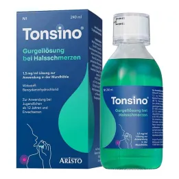 Tonsino gurgleopløsning til ondt i halsen, 240 ml
