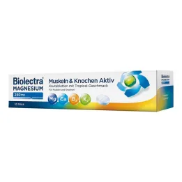 Biolectra Magnesium 250 mg Muskler &amp; Knogler Aktive tyggetabletter, 30 stk