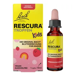 Bach blomster originale Rescura Kids dråber jordbær alkoholfri, 10 ml