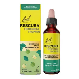 Bach blomster originale Rescura dråber alkoholfri æblemynte, 20 ml