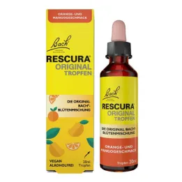 Bach Flowers Original Rescura dråber alkoholfri Orange Mango, 20 ml