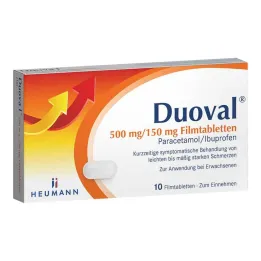 Duoval 500 mg / 150 mg filmovertrukne tabletter, 10 stk