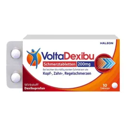 VoltaDexibu smertestillende medicin 200 mg filmovertrukne tabletter, 10 stk