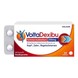 VoltaDexibu smertestillende medicin 200 mg filmovertrukne tabletter, 20 stk