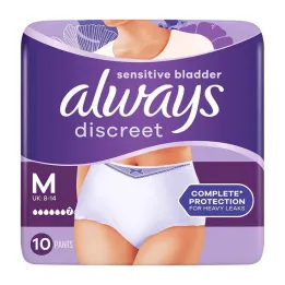 Altid diskrete inkontinensbukser plus M, 10 stk
