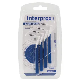 Interprox plus super konisk blå interdentalbørste, 4 stk