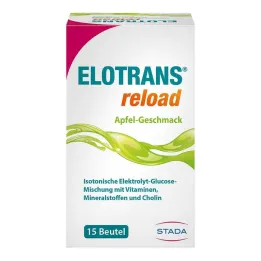 Elotrans reload elektrolytpulver æblepose, 15X7,45 g