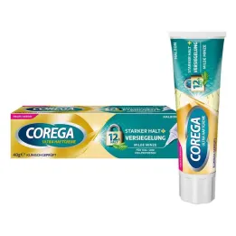 Corega Ultra Adhesive Cream Stærkt Hold + Forsegling, 40 g