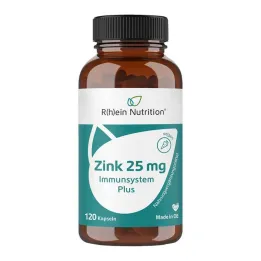 Zink 25 mg Immunsystem Plus høj dosis + veganske kapsler, 120 stk