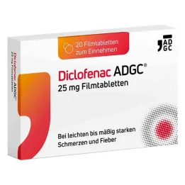 Diclofenac ADGC 25 mg filmovertrukne tabletter, 20 stk