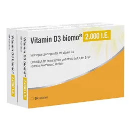 Vitamin D3 Biomo 2.000 IE tabletter, 120 stk
