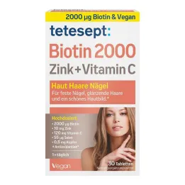 Tetesept Biotin 2000 filmovertrukne tabletter, 30 stk