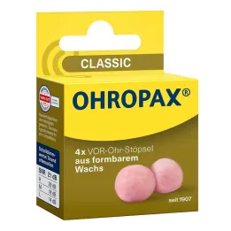 Ohropax Klassisk voks foran ørepropperne, 4 stk