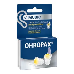 Ohropax musikfilter stik i øret, 2 stk