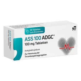 ASS 100 ADGC 100 mg tabletter, 50 stk