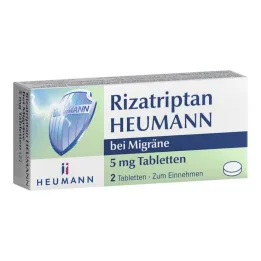 Rizatriptan Heumann mod migræne 5 mg tabletter, 2 stk