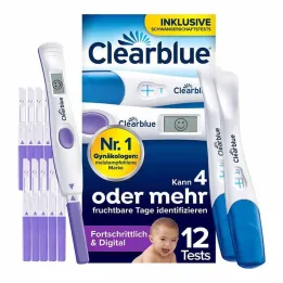 Clearblue ægløsnings- og graviditetstest kombinationspakke, 12 stk
