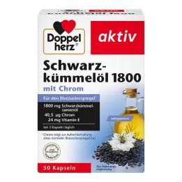 Doppelherz sort spidskommen olie 1800 kapsler, 50 stk
