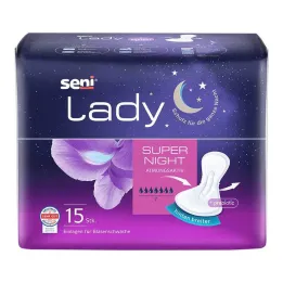 Seni Lady inkontinenspude super nat, 15 stk
