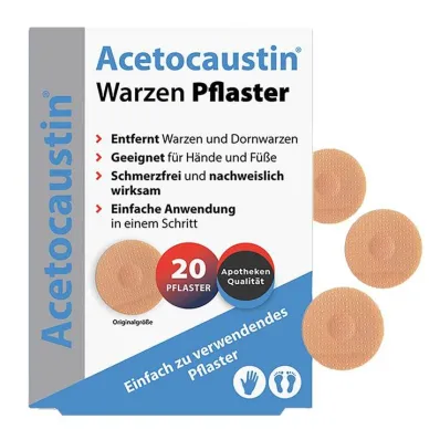 Acetocaustin vorteplaster, 20 stk Acetocaustin vorteplaster, 20 stk