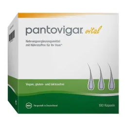Pantovigar vitale kapsler med næringsstoffer til hår, 180 stk