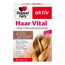 Doppelherz Hair Vital + Zink + Hirse Kapsler, 30 stk