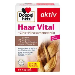 Doppelherz Hair Vital + Zink + Hirse Kapsler, 60 stk