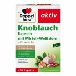 Doppelherz hvidløgskapsler med mistelten + tjørn + vitamin B1, 480 stk