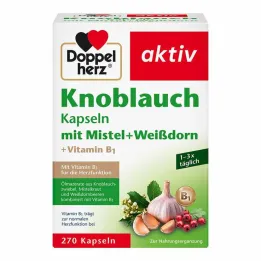 Doppelherz hvidløgskapsler med mistelten + tjørn + vitamin B1, 270 stk