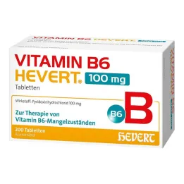 Vitamin B6 Hevert 100 mg tabletter, 200 stk