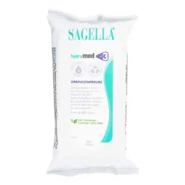 Sagella hydrerede renseservietter, 15 stk