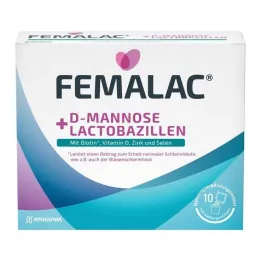 Femalac D-Mannose + Lactobacillus pulver til H.e.L.z.E., 10 stk
