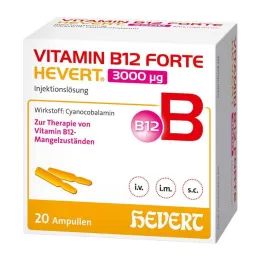 Vitamin B12 Forte Hevert 3000 µg injektionsvæske ampul, 20x2 ml