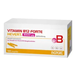 Vitamin B12 Forte Hevert 3000 µg injektionsvæske ampul, 100x2 ml