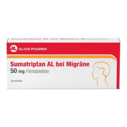 Sumatriptan AL mod migræne 50 mg filmovertrukne tabletter, 2 stk