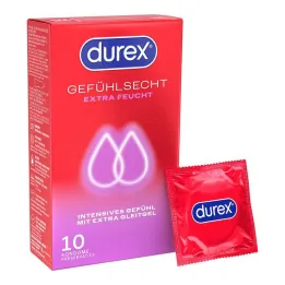 Durex real-feeling ekstra fugtige kondomer, 10 stk