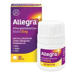 Allegra allergitabletter 20 mg tabletter dåse, 100 stk