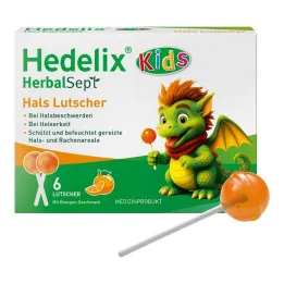Hedelix Herbalsept Neck Lollipops Kids, 6 stk