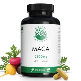 Green Naturals® Maca 2800 mg højdosis 40:1 kapsler vegansk (180 stykker)