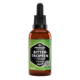 Bitter dråber 15 urter + cholin uden alkohol, 50 ml