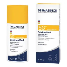 Dermasence Solvinea Med Solbeskyttelse Ansigtsvæske LSF 50 +, 50 ml